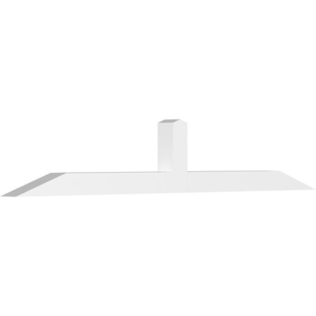 Ekena Millwork Portland Architectural Grade PVC Gable Bracket, 84"W x 14"H x 4"D x 4"F, 4/12 Pitch GBP084X14X0404POR00